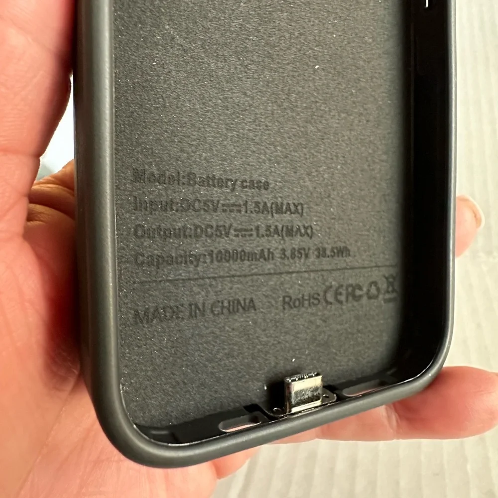 Battery Case for iPhone 15 Pro,10000mAh Portable Protective Charging Case
